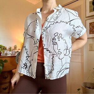 🌸House of Harlow 1960 Linen Top